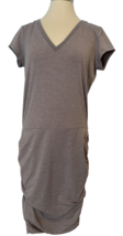 Athleta Topanga Cap Sleeve Ruched Side Knit Dress Women&#39;s M Gray - $15.19