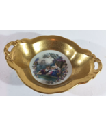 Pickard China TRINKET DISH NUT CANDY Courting Couple Gold w Medallion USA - €28,13 EUR