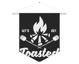 Unleash the adventure lets get toasted campfire pennant with witty humor thumb155 crop