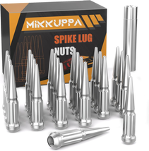 M14X1.5 Wheel Spike Lug Nuts, 24Pcs Chrome Spike Lug Nuts 14X1.5 Solid - £96.05 GBP