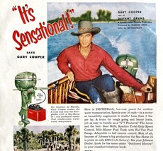 Johnson Sea Horse 25 Outboard Boat Motor 1952 Advertisement Gary Cooper ... - $584.49 MXN