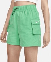 NWT Nike Women&#39;s Loose Fit High Rise Windbreaker Cargo Shorts, XS, Green - $24.75