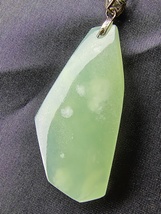 Icy Ice White Snow Flake Cotton Jadeite Jade Peace &amp; Calm Pendant # 50.20 carat - £575.53 GBP