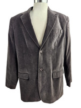 Perry Ellis Velour Very Dark Brown 44R XL Cotton Men&#39;s Suit Coat - $10.88