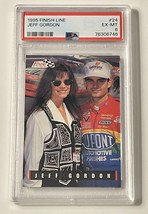 Jeff Gordon* 1995 Finish LIne #24 - NASCAR Card With Brooke Sealy Gordon - PSA 6 - £32.91 GBP