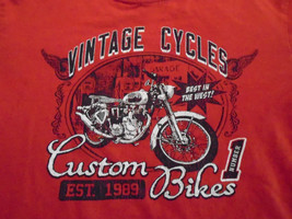   Custom Bikes Vintage Cycles Short Sleeve Vintage 5/6  Youths Red Cotto... - €6,92 EUR
