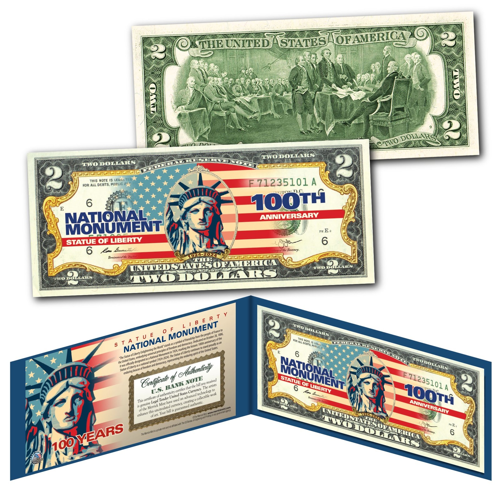 STATUE OF LIBERTY National Monument 100TH ANNIVERSARY 1924-2024 FLAG $2 ... - $14.92