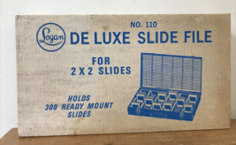 Vintage Logan Deluxe Slide File 300 Ready Mount Slots Metal 2&quot;x2&quot; New in... - £46.90 GBP