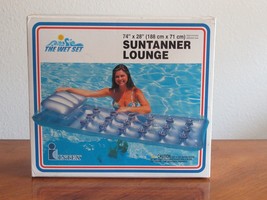 INTEX Wet Set Vintage 2000 Inflatable Suntanner Lounge 74&quot; x 28&quot; 18 Pockets - £13.66 GBP
