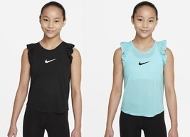 Nike Big Girls&#39; One Ruffle Sleeve Tank Top (Colors Copa, Black) (XS, S, ... - $29.00