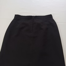 J Crew Women Sz 6 Crepe Tilted Wrapped Pencil Lined Skirt Black/White Edge C5875 image 10