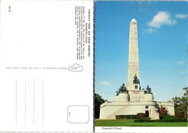 Illinois Springfield Lincoln&#39;s Tomb Oak Ridge Cemetary Green Bushes VTG Postcard - £7.51 GBP