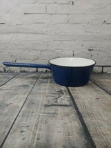 Vintage Enamel ware 7" Blue Sauce Pot. No Lid - $21.99