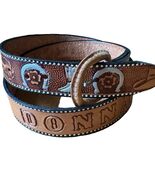 Western Cowgirl Tooled Leather Belt Size 34 Donna Horses Boots Horseshoe... - €21,30 EUR