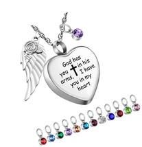 Heart Urn Necklace for Ashes Cremation Jewelry for 12 - £43.37 GBP