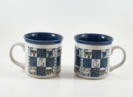 Kitten Cat Flowers Cups Mugs Set Of Two  - £3.91 GBP