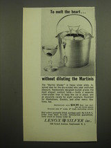 1960 Lenox Silver Martini Minder Advertisement - To melt the heart - $14.99