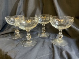 Tiffin Franciscan Petite Champagne/Tall Sherbet Glasses Stem 17524 Set of 4 - £33.58 GBP