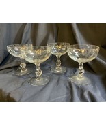 Tiffin Franciscan Petite Champagne/Tall Sherbet Glasses Stem 17524 Set of 4 - $40.46