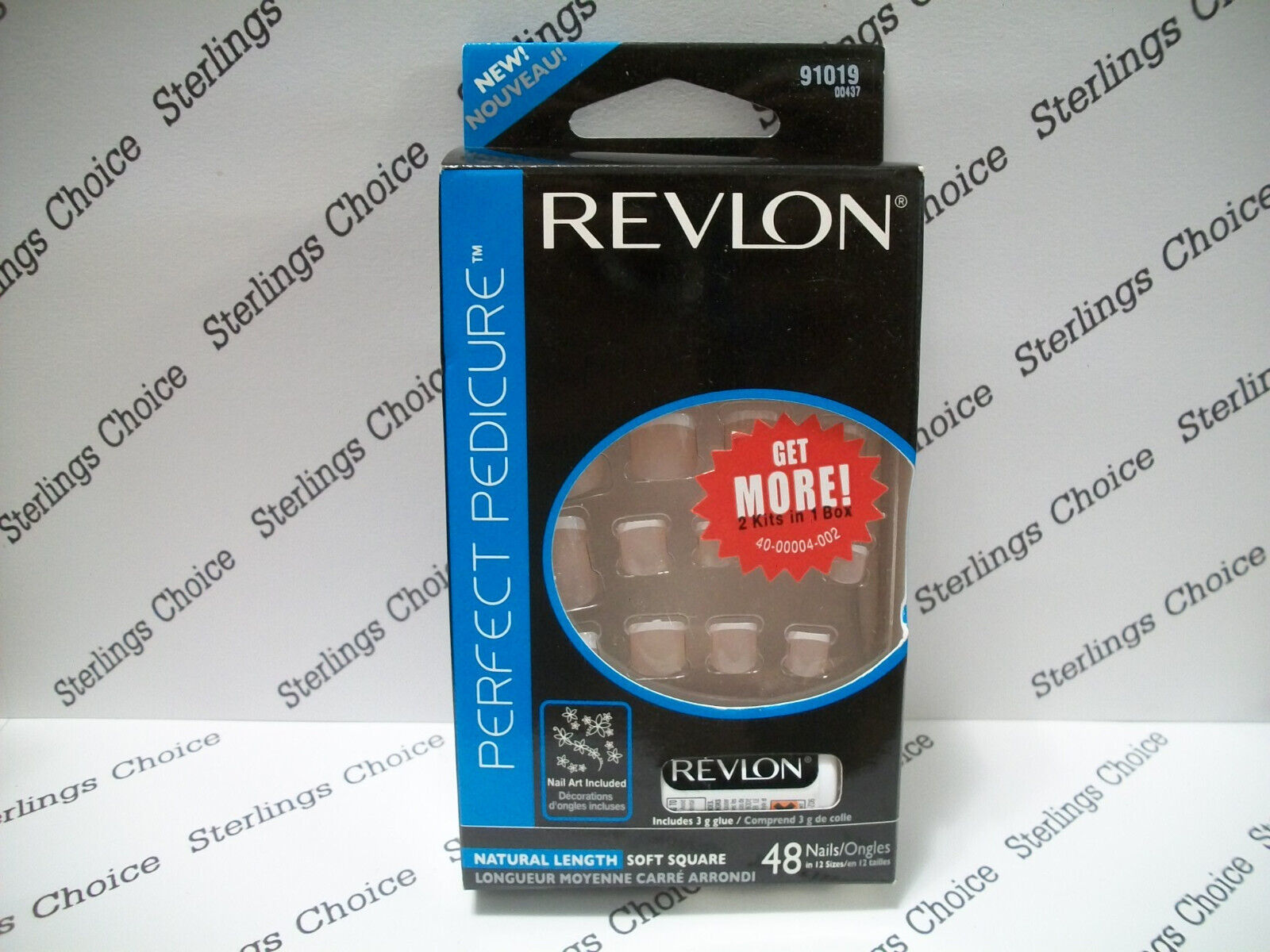 Revlon Perfect Pedicure Nails #91019 Natural Length - $7.86