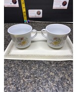 Set of 2 Vintage Corning Corelle Discontinued SPRING MEADOW Coffee Cups ... - £6.31 GBP