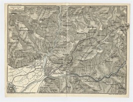 1927 Original Vintage Map Of Vicinity Of Bolzano Bozen Gries South Tyrol / Italy - £16.88 GBP