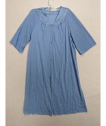 Vassarette Womens Blue Robe Vintage Usa Size M Nylon Blue - £15.33 GBP