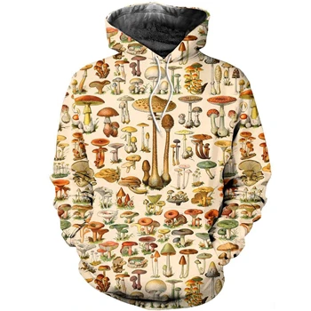 2019 New Vintage Fashion Mens hoodies 3D All Over Printed Mushrooms Hoodies/ Har - £106.30 GBP