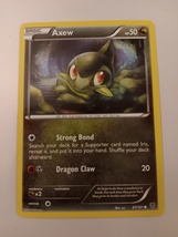 Pokemon 2013 Black &amp; White Plasma Blast Axew 67/101 Single Trading Card NM - £15.77 GBP