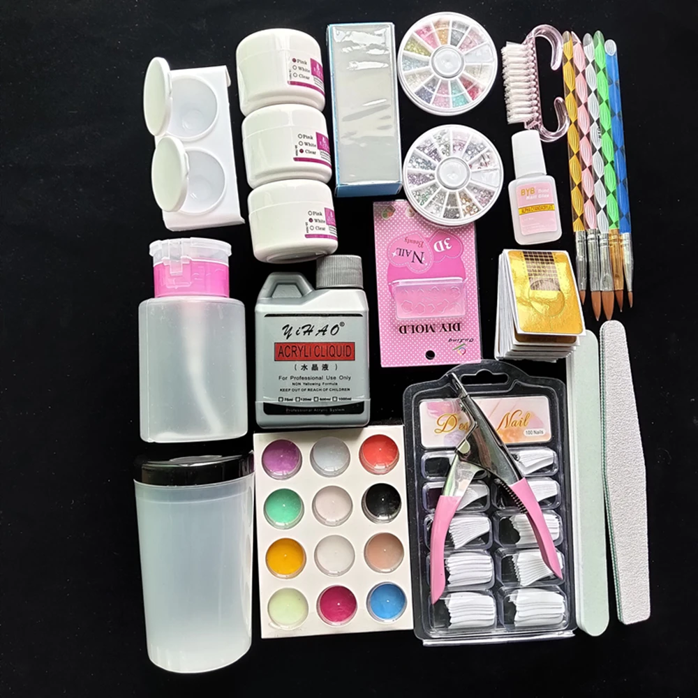 Tipart Acrylic Nail Set Acrylic All For Manicure Pedicure Tools Set And Kit 12 - £33.90 GBP