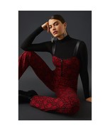 New Anthropologie Maeve Floral Sweetheart Jumpsuit $170 Sz 0 Red Motif S... - $110.96 CAD