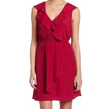 BCBGeneration Berry Red Dress Women’s Medium Ruffle Flounce Fall Party F... - £31.06 GBP