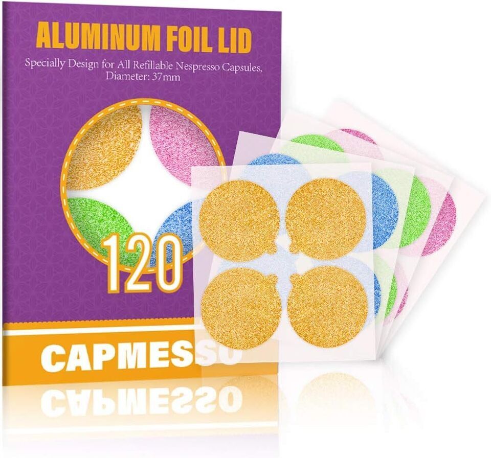 CAPMESSO Espresso Foils -Coffee Pod Seal Lids to Reuse Capsules Compatib... - $13.44