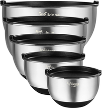 Mixing Bowls With Airtight Lids Non Slip Silicone Bottoms Mixing And Pre... - £44.98 GBP