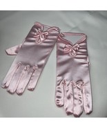 Women&#39;s Pink Short Wrist Gloves Smooth Satin Party Dress Prom Evening We... - €7,61 EUR