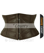 Cincher Shaper Mini Waspie Full Steel Boned Sexy Real Soft Brown Leather... - $1,029.31 MXN