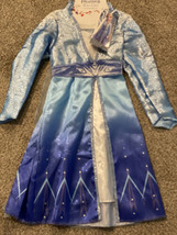 Elsa  Dress  Costume Fits Girls Sizes 4-6X   Disney Frozen II - £11.54 GBP