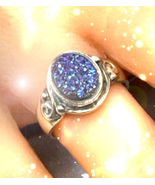 HAUNTED  DRUSY RING MYSTICAL GATEKEEPER UNLOCK WORLDS MAGICK Witch Cassia4  - $10,424.92 MXN