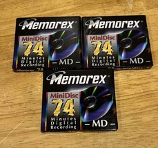 Memorex MiniDisc Blank 74-Minute MD Digital Recording. New, Sealed lot of 3 - $17.81