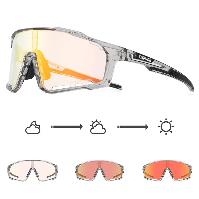 KAPOVE Photochromic Women Men Cycling Gles MTB Mountain Road Bike Riding gles Ou - £124.04 GBP