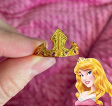 Sleeping Beauty Disney Ring Aurora Crown Ring Princess Women Disney Fairycore - £31.32 GBP