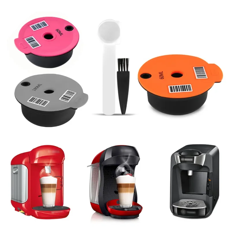 60ml-220ml Refillable Coffee Capsules for TBimo B Bhine Reusable Coffee Pod Crem - £34.37 GBP