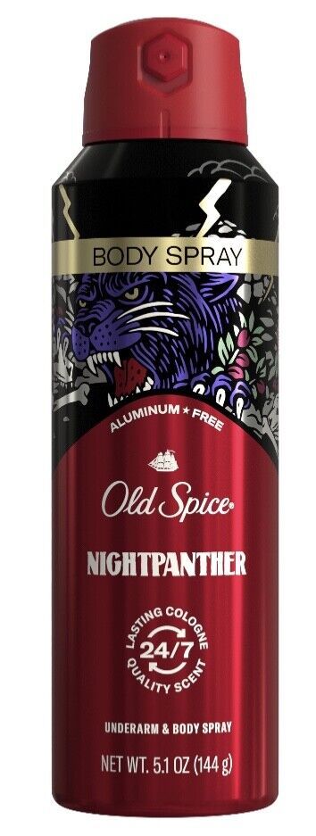 Old Spice Aluminum Free Underarm and Body Spray, Nightpanther,  5.1 Oz. - $12.79