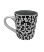 Disney Mickey Mouse White Ceramic Mickey faces Coffee Tea Mug, 12 oz - $13.85