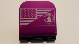 American Flag With A Purple Heart Medal Laser Etched Aluminum Hat Clip Brim-it - £9.56 GBP