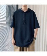 korean men hoodie Hooded Short-sleeved T-shirt,Men&#39;s Hoodie Korean Fashi... - £46.42 GBP
