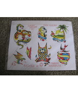 Lot of 5 High Quality Don Nolan Skindeeplove Tattoo Flash Color Sheets S... - £35.81 GBP
