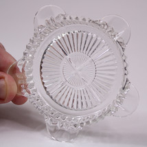 Vintage Clear Glass Starburst Ashtray 5 Tabs Retro Restaurant Ware Style Small - £7.78 GBP