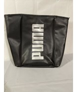 PUMA Leather Like athletic tote Shoulder bag black with Silver Writing. - £23.05 GBP