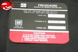 68 Camaro, Nova, GM/CHVY Trk Frigidaire Ac Compressor Decal (Red) Model #5910725 - £20.18 GBP